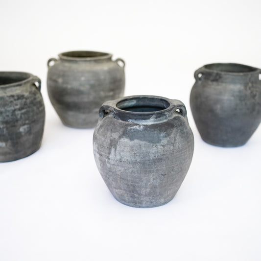 Rustic Black Porcelain Vase