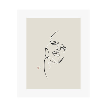 Unframed Minimalist Line Art - The Man