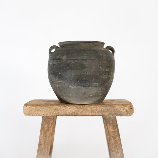 Rustic Black Porcelain Vase