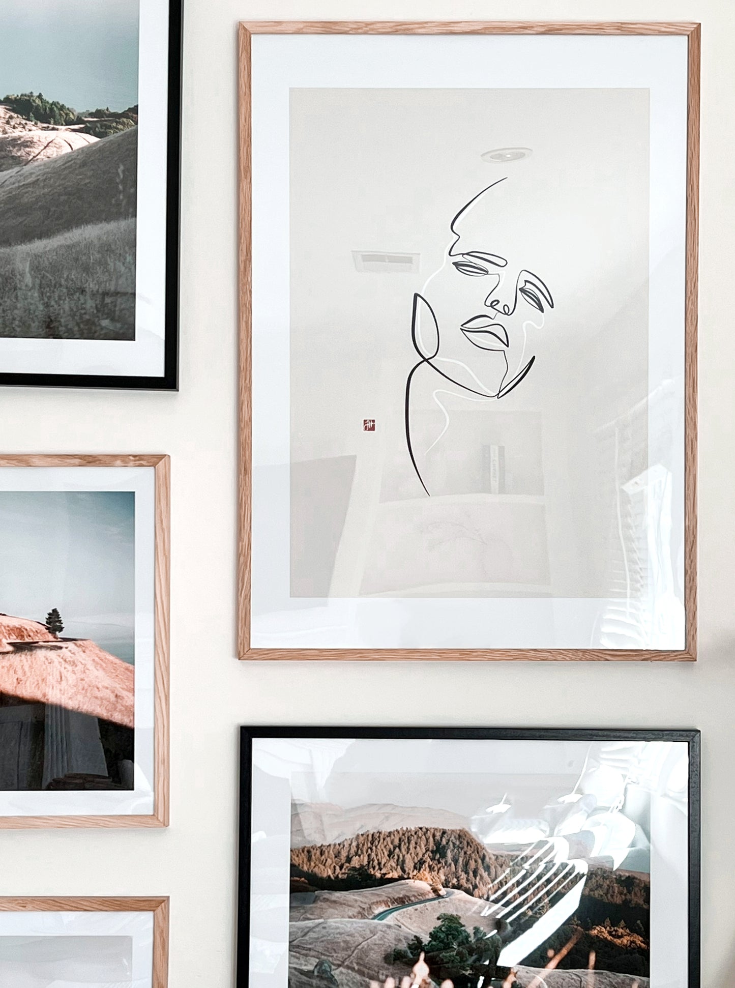 Unframed Minimalist Line Art - The Man